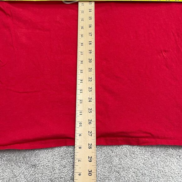 Disney Mickey Mouse Graphic T-Shirt Mens XL Red Crew Neck Cotton Casual Dad Tee - Picture 6 of 8